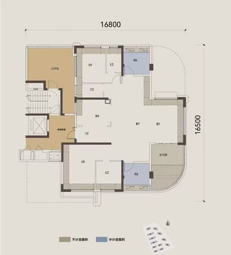 联发.向湖四室两厅三卫158㎡户型图