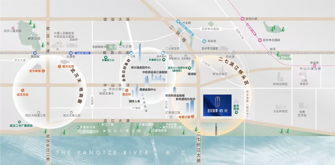 武汉城建.启元位置交通图