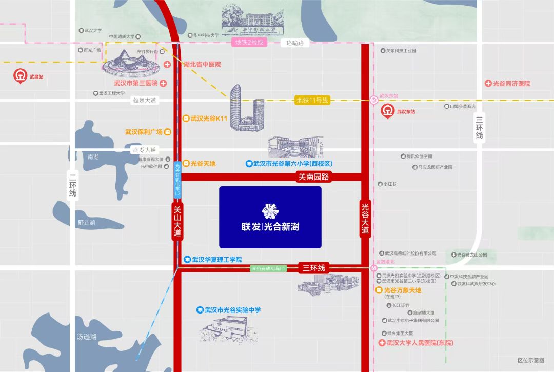 联发.光合新澍位置交通图