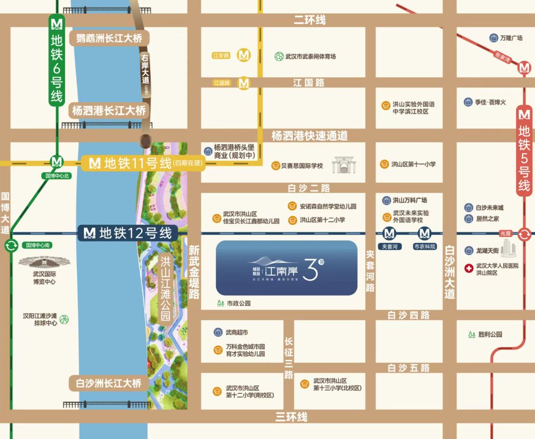 城投联投江南岸位置交通图