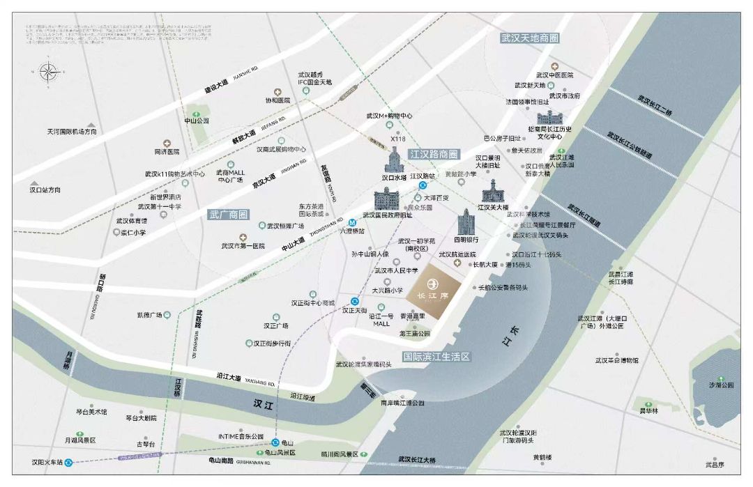 招商长江序位置交通图
