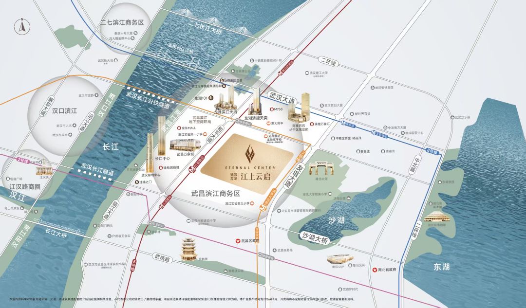 通派龙湖.江上云启位置交通图