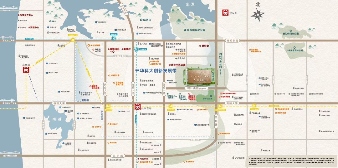 华润光谷润璟位置交通图