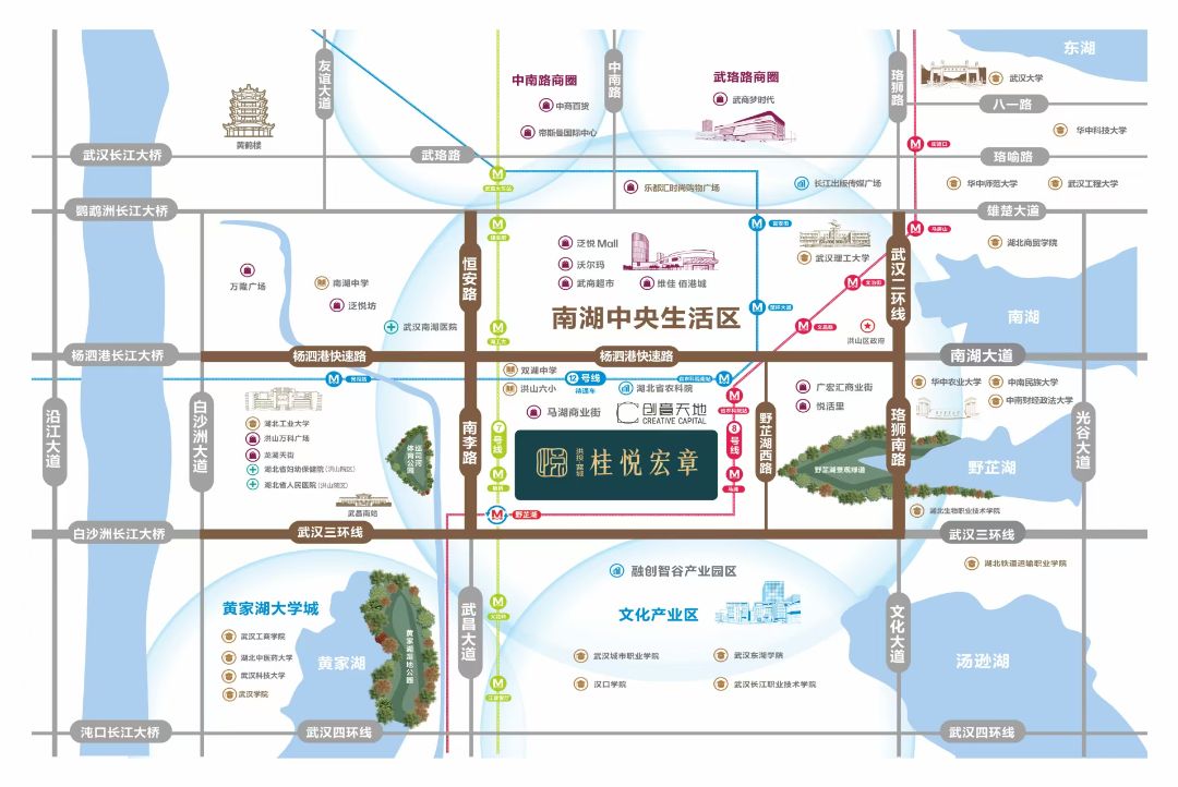 洪投蓝城.桂悦宏章位置交通图