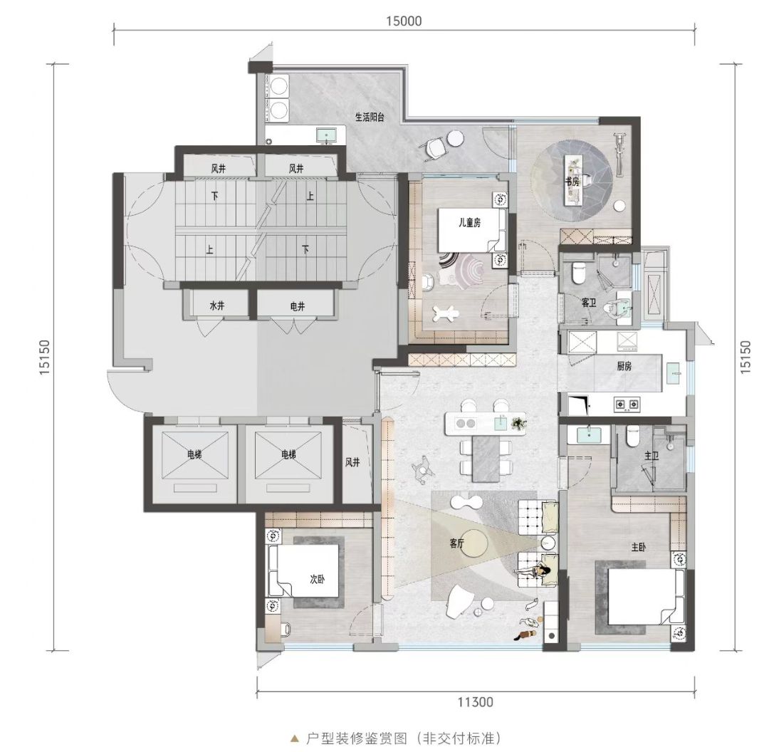 新希望.长粼府四室两厅两卫
