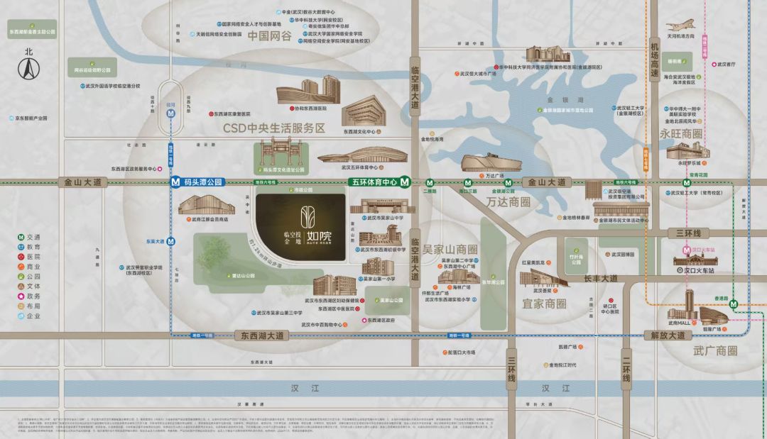 临空投金地如院位置交通图